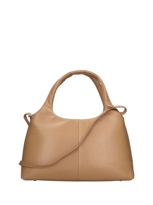 GIANT LOGO bag in leather LA CARRIE | 142P-CD-177-LEABEIGE